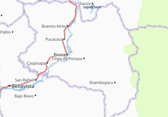 Karte Stadtplan Tingo de Ponasa