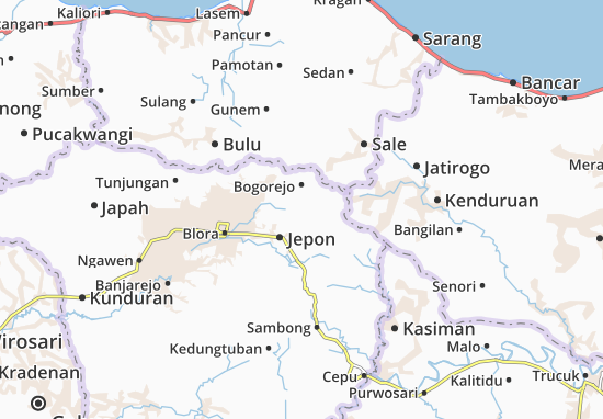 Mapa Bogorejo