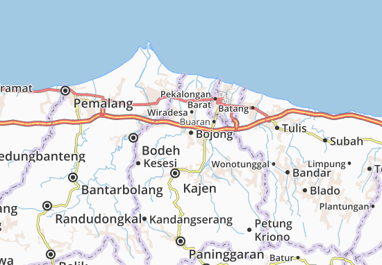 Karte Stadtplan Bojong