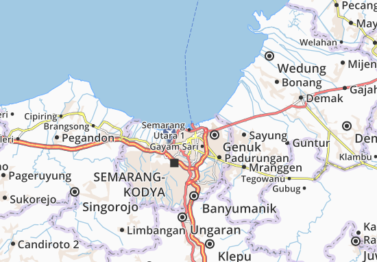 Karte Stadtplan Semarang Utara 1