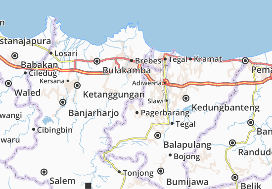 Kaart Plattegrond Jatibarang