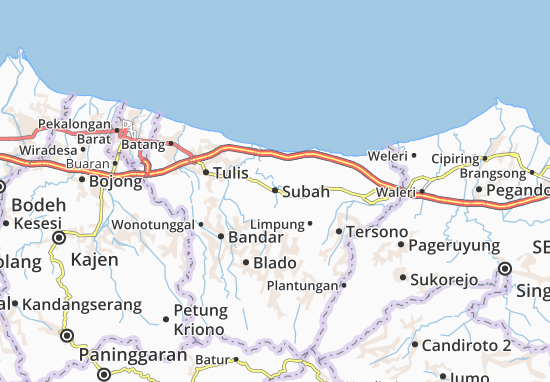 Karte Stadtplan Subah