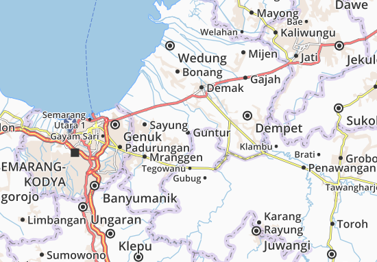 Karte Stadtplan Guntur