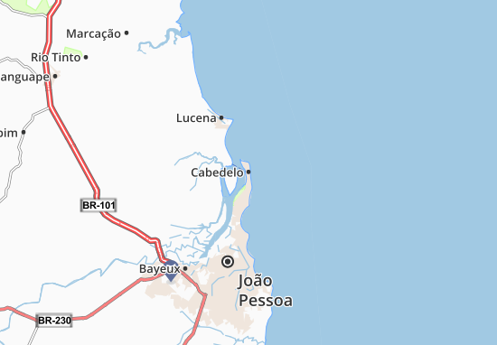 Karte Stadtplan Cabedelo