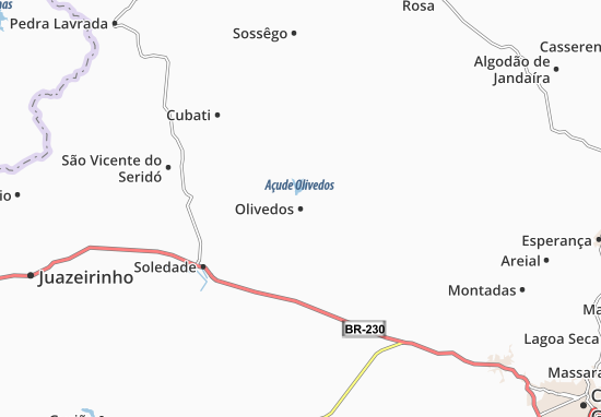 Mapa Olivedos