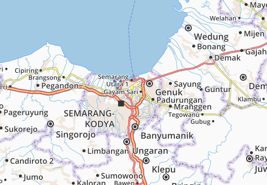 Kaart Plattegrond Semarang Selatan