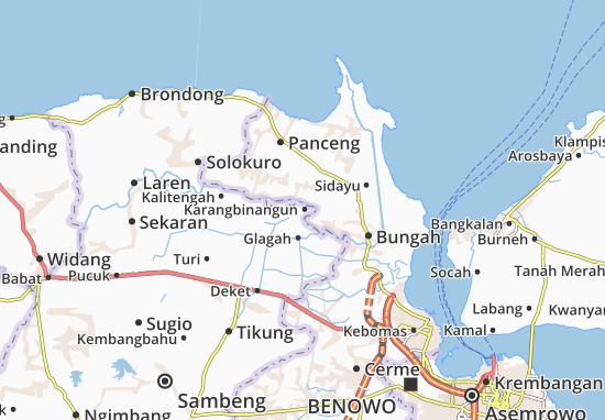 Karte Stadtplan Karangbinangun