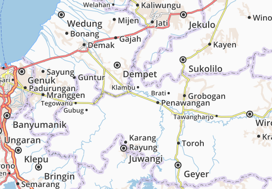 Kaart Plattegrond Godong