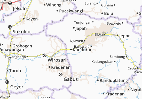 Mapa Kunduran