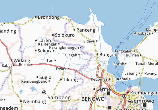 Karte Stadtplan Glagah