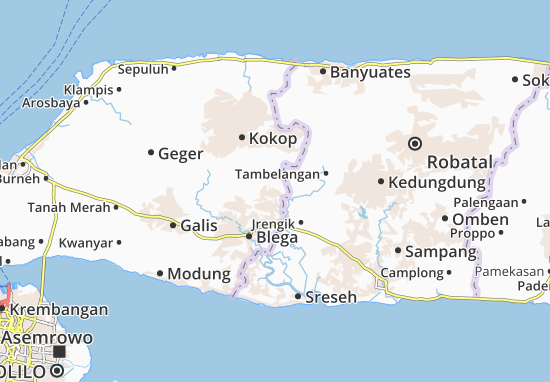 Karte Stadtplan Konang