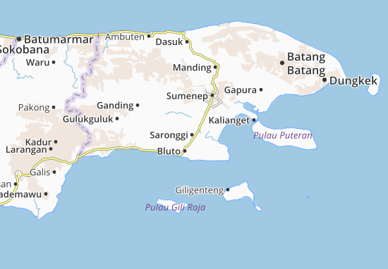 Karte Stadtplan Saronggi