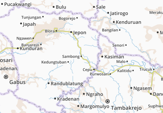 Karte Stadtplan Sambong