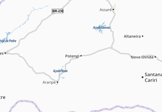 Karte Stadtplan Potengi