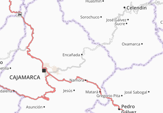 Karte Stadtplan Encañada