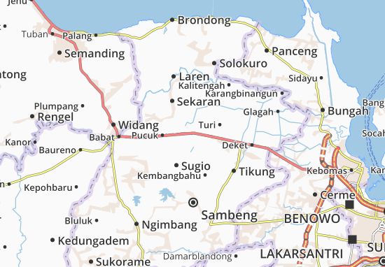 Karte Stadtplan Sukodadi