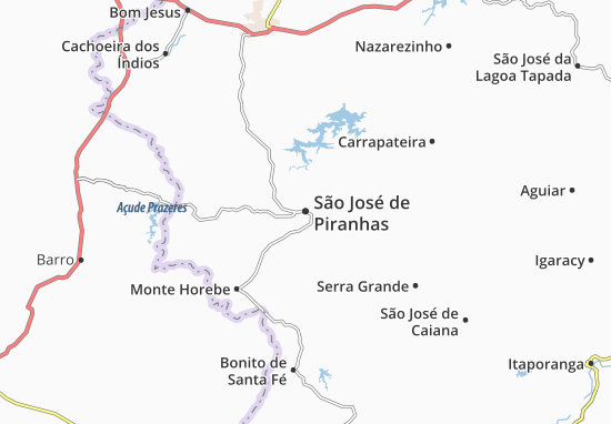 Karte Stadtplan São José de Piranhas