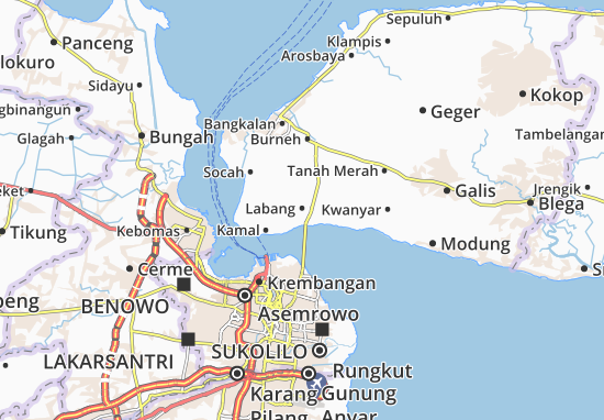 Kaart Plattegrond Labang