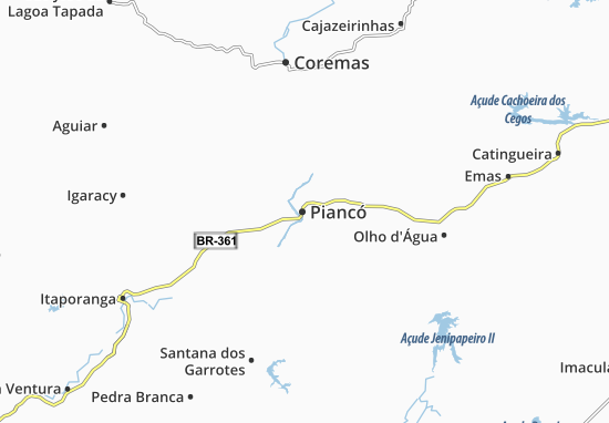 Karte Stadtplan Piancó