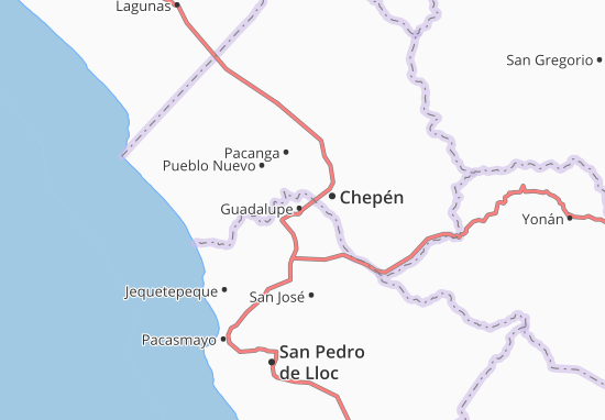 Karte Stadtplan Guadalupe