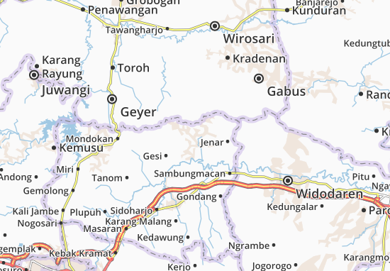 Mapa Tangen