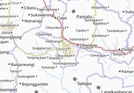 Kaart Plattegrond Tasikmalaya-Kodya