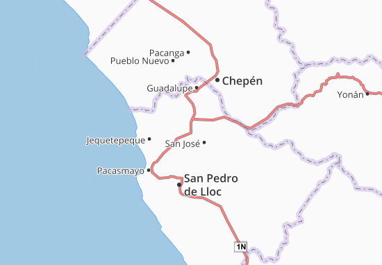 Karte Stadtplan San José