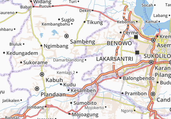 Karte Stadtplan Damarblandong