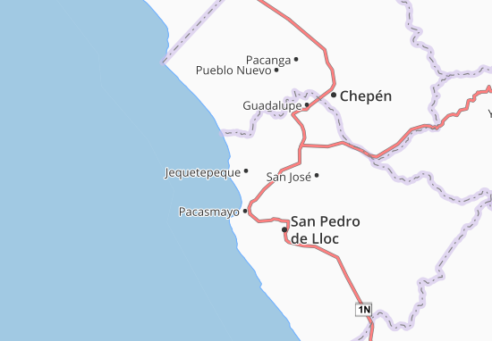 Karte Stadtplan Jequetepeque