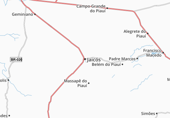 Kaart Plattegrond Jaicós