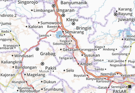 Karte Stadtplan Argomulyo