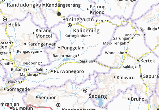 Kaart Plattegrond Banjarmangu