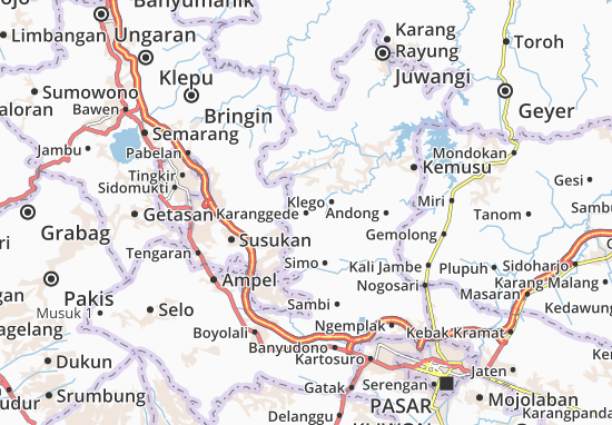 Karte Stadtplan Karanggede