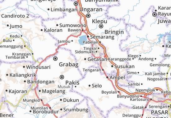 Mapa Getasan