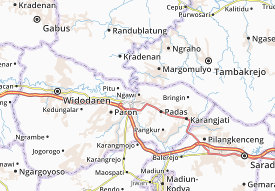 Karte Stadtplan Ngawi