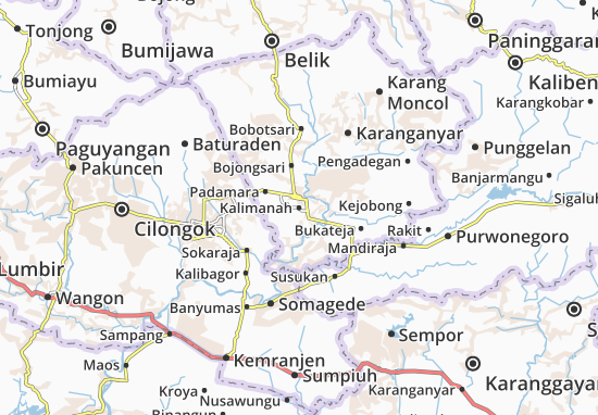 Karte Stadtplan Kalimanah