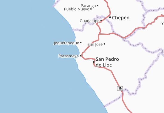 Karte Stadtplan Pacasmayo