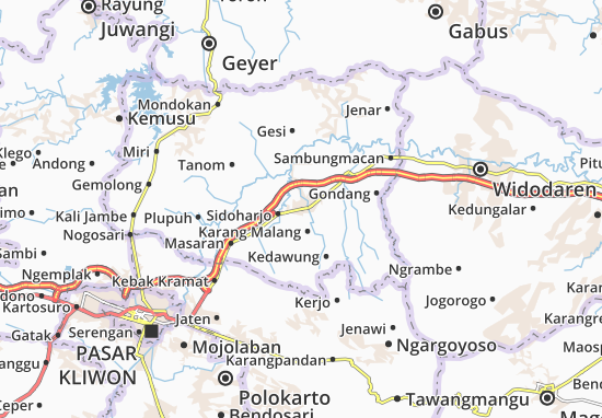 Sragen Map