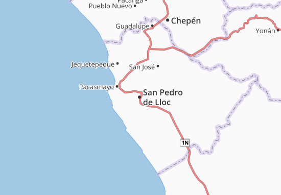 Carte-Plan San Pedro de Lloc