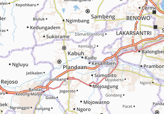 Karte Stadtplan Kudu
