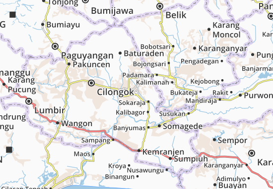 Kaart Plattegrond Banyumas
