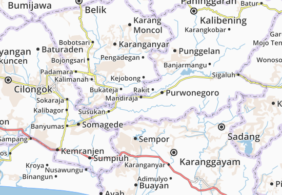 Karte Stadtplan Mandiraja