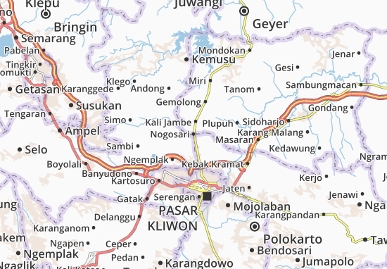 Karte Stadtplan Nogosari