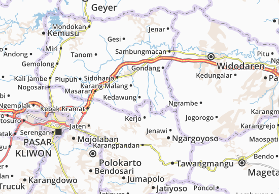Kaart Plattegrond Kedawung