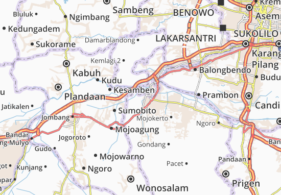 Karte Stadtplan Sooko