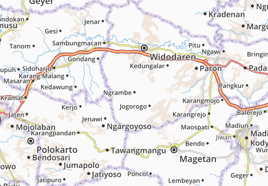 Ngrambe Map