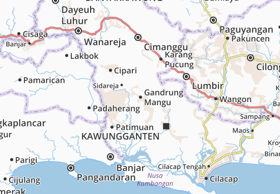 Kaart Plattegrond Gandrung Mangu
