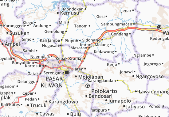 Karte Stadtplan Kebak Kramat