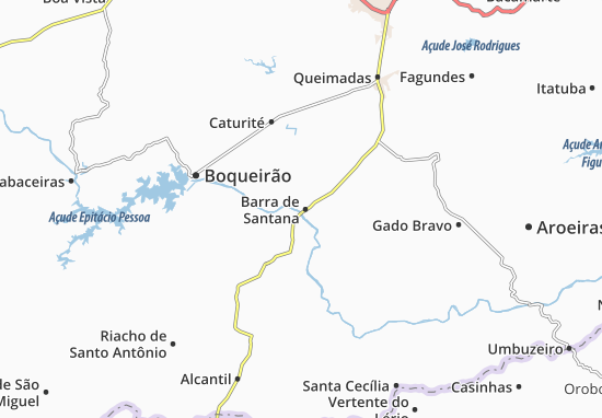 Kaart Plattegrond Barra de Santana
