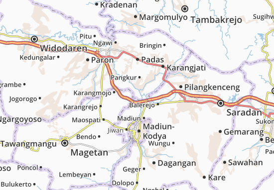 Karte Stadtplan Kwadungan
